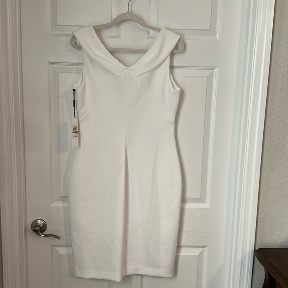 White dress. Calvin Klein. Size 14.